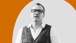 Autorenporträt des ARD Radiofeature "Künstliche Nähe" zeigt den Autor Christian Schiffer.