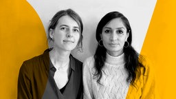 Porträt der beiden Journalistinnen Gilda Sahebi und Kristin Langen.
