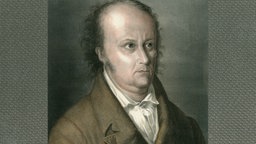 Das Beitragsbild des WDR3 "Reise unter die Gehirnschale eines Riesen" zeigt ein Porträt von Johann Paul Friedrich Richter.