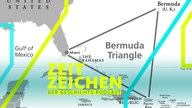 Kartenausschnitt mit dem Bermuda-Dreieck
