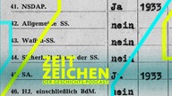 Entnazifizierung: Fragebogen der britischen Militaerregierung, Detail aus dem 12seitigen Fragebogen