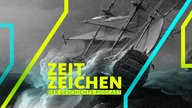 Die HMS Wager in Seenot (Buchcover von "The Wager: A Tale of Shipwreck, Mutiny and Murder" by David Grann)