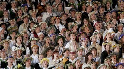 Teilnehmer des Sing- und Tanzfestival in Lettland 2008