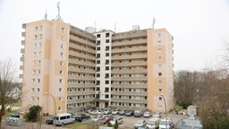 Der Schauplatz des Dok5 Feature Neun Stockwerke Deutschland und Neun Stockwerke Neues Deutschland - Ein Hochhaus in Gladbeck