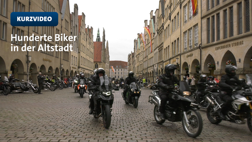 Motorradtage in Münster: Riesiger Biker-Korso unterwegs | Video | TN