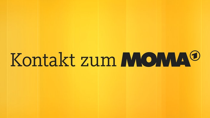 Gelber Hintergrund mit Schrift: Kontakt zum MOMA