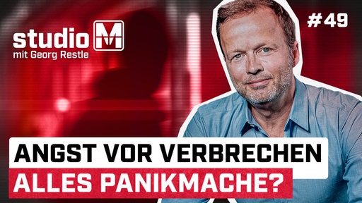 Das Bild zeigt Georg Restle mit dem Titel "Angst vor Verbrechen- Alles Panikmache?"