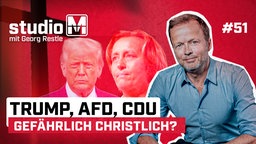 Das Cover zeigt Georg Restle und die Überschrift: Trump, AfD, CDU, gefährlich christlich?