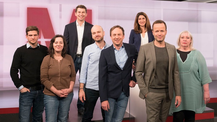 Die Monitor-Redaktion: Jochen Taßler, Susanne Bartke-Moussa (Redaktionsassistentin) , Nikolaus Steiner, Achim Pollmeier, Stephan Stuchlik, Shafagh Laghai, Georg Restle, Hilde Frings (Redaktionsassistentin)