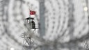 Ein türkischer Wachturm an der Grenze zwischen Griechenland und der Türkei 