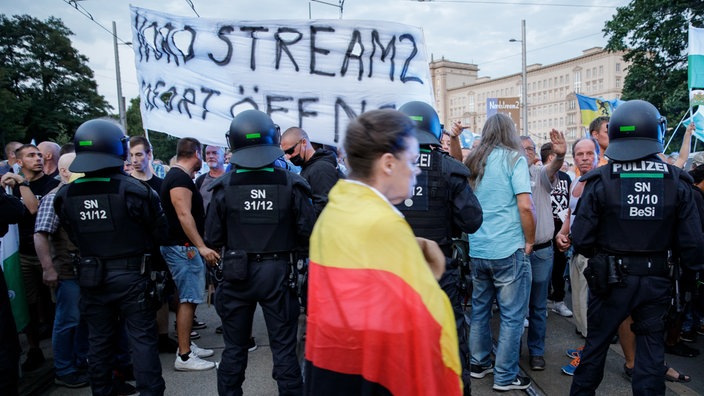 Montagsdemonstrationen in Leipzig am 5. September 2022.