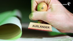 Stempel mit Beschiftung Ausländer