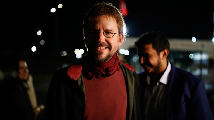 Menschenrechtler Peter Steudtner am 26.10.2017 in Istanbul, Türkei, nach seiner Freilassung aus dem Silivri-Gefängnis. 