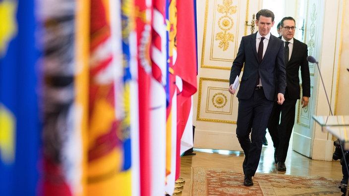 Heinz-Christian Strache und Sebastian Kurz in Wien