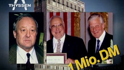 Spendenaffaire: Grafik mit Schreiber, Kohl und Leiser-Kiep