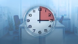 Büro mit einer Uhr