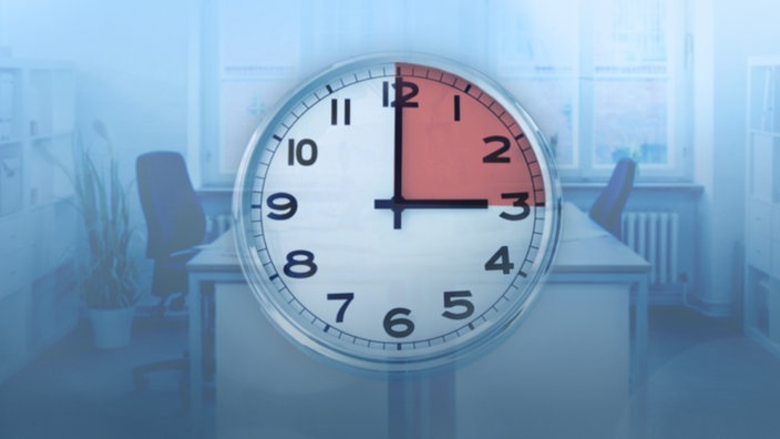 Büro mit einer Uhr