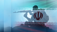 Iran, Flagge, Soldat, Maschinengewehr