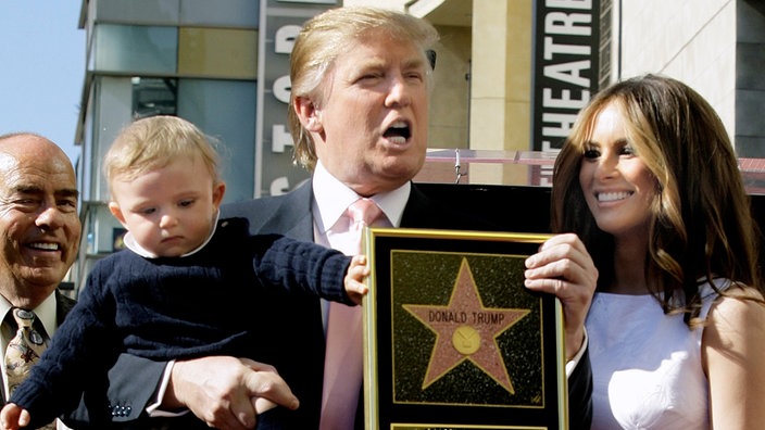 Donald Trump mit Sohn Barron und Melanie Trump