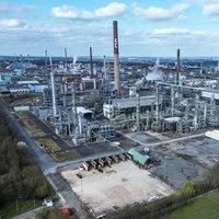 Bebaute und unbebaute Flächen auf dem Werksgelände des Chemparks Dormagen (Archivbild) 