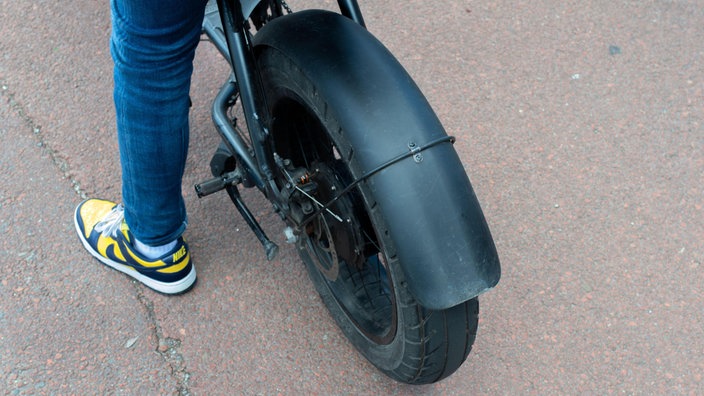 Hinterer Reifen eines Fatbikes