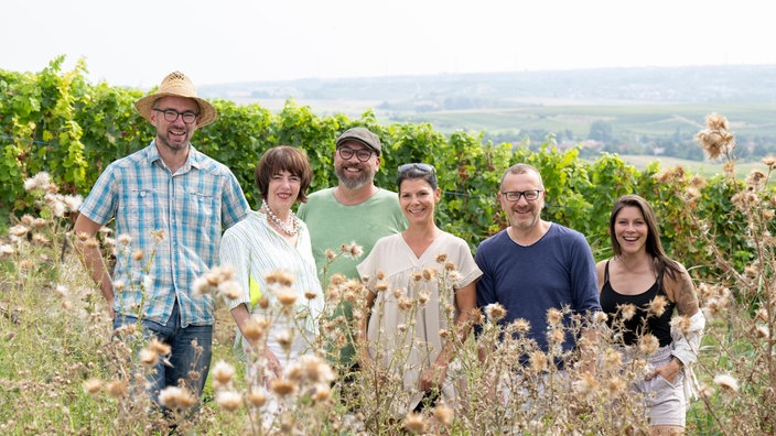 Die Gastgeberinnen und Gastgeber, v.l.n.r. Torben Sauerland, Iris Leonhardt, Peter Mecklenburg, Dajana Schmitt, Markus Gaißl und Jaqueline Uda