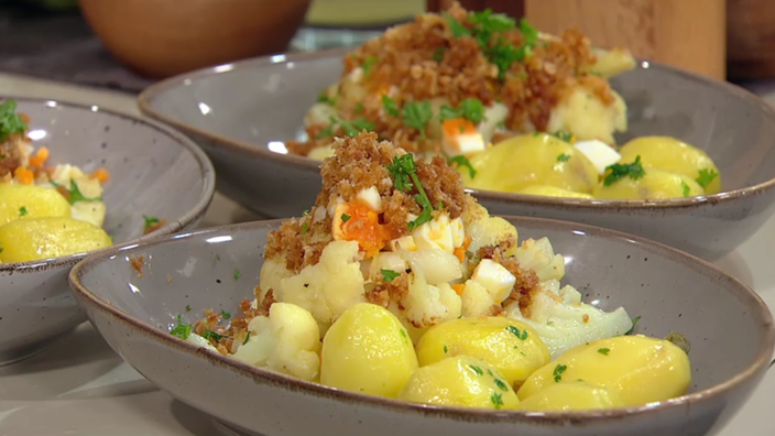 Blumenkohl mit buttrigem Crunch