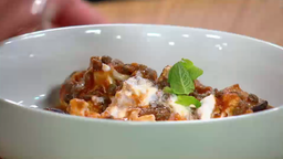 Gut vorbereitet: Auberginen-Curry mit Linsen und Blumenkohl