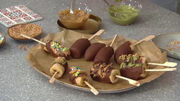 Eis am Stiel aus Bananen und Schokolade 