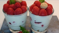 Bayerische Creme mit Himbeeren