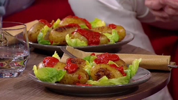 BBQ-Rub-Rauchkartoffeln mit Mojo Rojo und grünem Salat