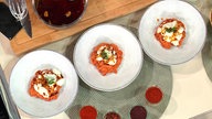 Rosenkohlsalat mit Bulgurrisotto