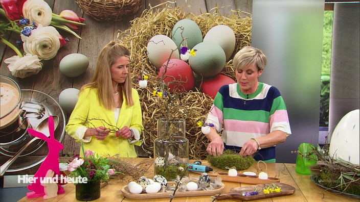 DIY – Österlich dekorierte Vase und schnelles Osternest
