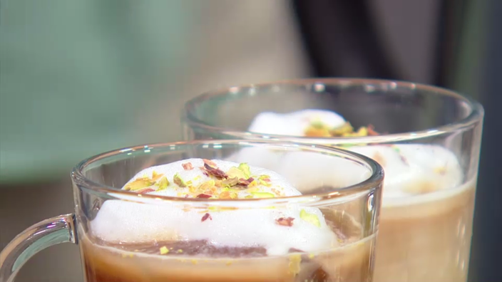Eiskalter Pistazien-Latte 