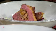 Entenbrust mit Rotkohl.