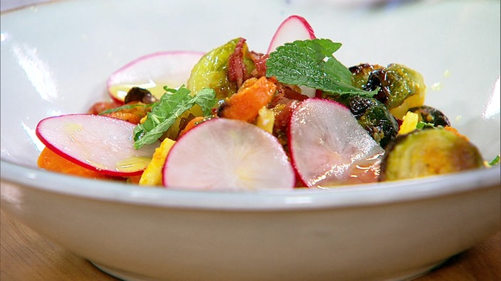 Gemüseteller mit Kürbis