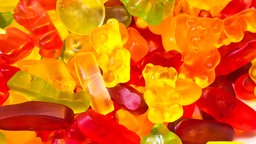 Viele bunte Gummibärchen 