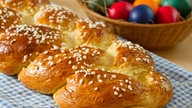 Hefezopf mit Hagelzucker