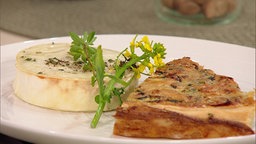 Mangold-Quiche mit gebackenem Ziegenkäse