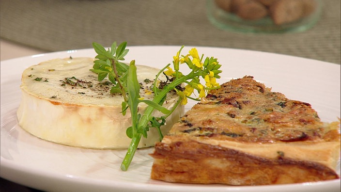 Mangold-Quiche mit gebackenem Ziegenkäse
