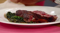Mangold süß-sauer mit Steak