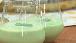Minz-Matcha in Glas