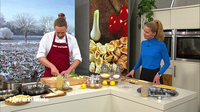 Orecchiette in cremiger Lauch-Zitronenthymian-Soße 