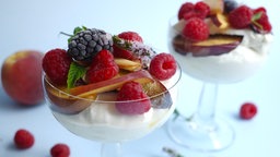Pfirsich Melba im Glas 