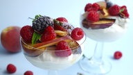 Pfirsich Melba im Glas 