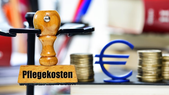Stempel mit der Aufschrift Pflegekosten