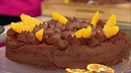 Schoko-Orangentorte mit Gewürzbiskuitboden