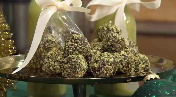 Weihnachtliche Schokoladenpralinen