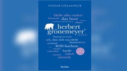 Buchcover von "Herbert Grönemeyer. 100 Seiten" von Wieland Schwanebeck: Blaues Cover mit weißer Schrift