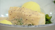 Winterkabeljau (Skrei) mit Senfsoße